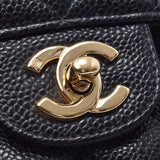 Chanel chain shoulder bag: Dual lid 14143 black/Gold fittings, Ladies Cavyskin skysine, chalder bag, chal used, chal chase