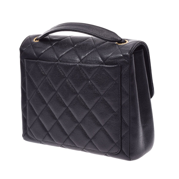 Chanel Matrasse Chain Shoulder Bag Black/Gold Hardware Ladies Caviar Skin Shoulder Bag CHANEL Used