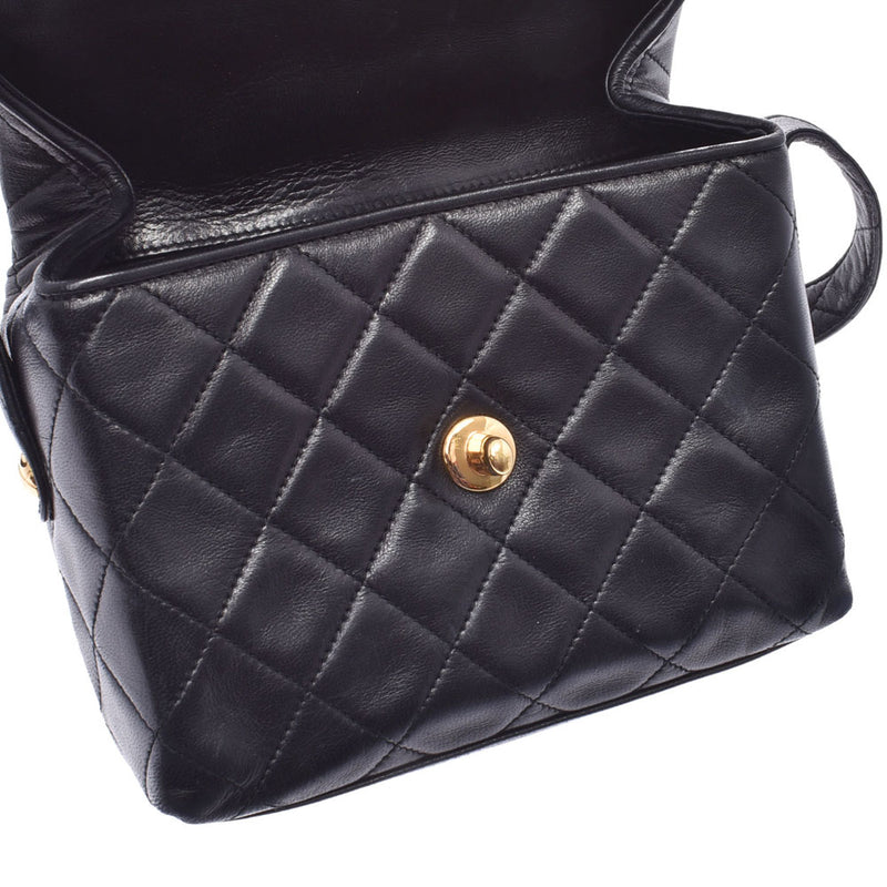 Chanelma Trasse,Black,Gold,Ladies,Lambskin,肩袋,CHANEL,使用。