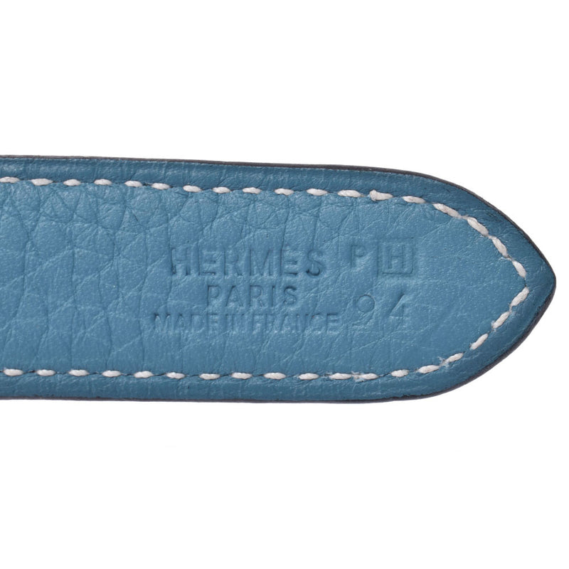 Hermes trim 31 blue jean silver hardware H