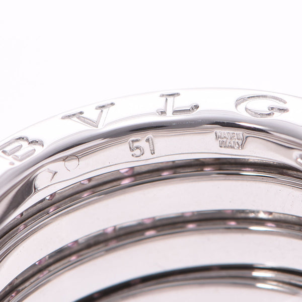 BVLGARI Burghali B-ZERO Ring S Size #51 Ladies K18WG/Garnett Ring 10, used.