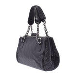 Chanel Chain Tote Bag Black Silver Hardware Ladies Calf Tote Bag CHANEL Used
