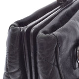 Chanel Chain Tote Bag Black Silver Hardware Ladies Calf Tote Bag CHANEL Used