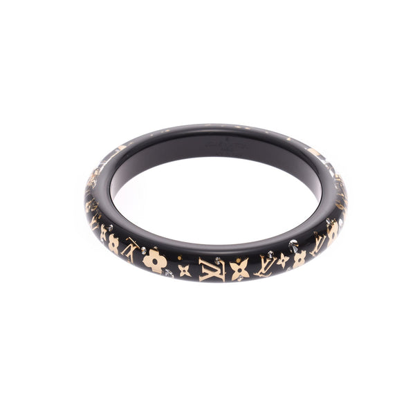 LOUIS VUITTON Louis Vuitton Brassle Anculuge TPM Black/Gold Women's Plastic Bangle M65211 Used