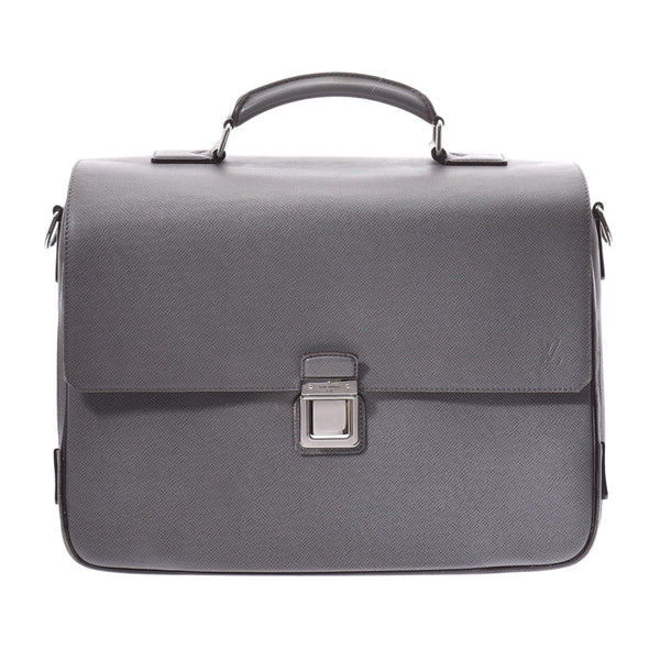 14136 ルイヴィトンヴァシリ GM briefcase グラシエシルバー metal fittings men leather business bag M32638 LOUIS VUITTON is used