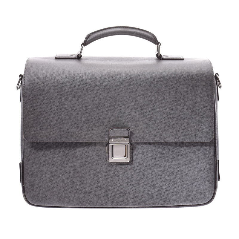 14136 ルイヴィトンヴァシリ GM briefcase グラシエシルバー metal fittings men leather business bag M32638 LOUIS VUITTON is used