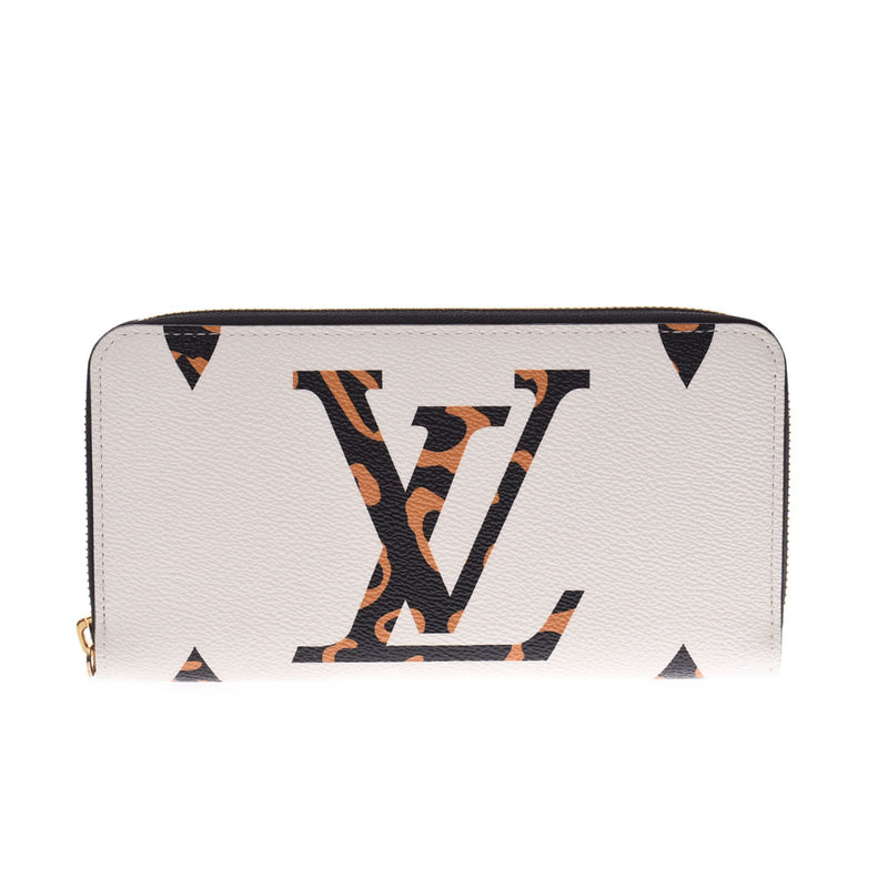 LOUIS VUITTON Louis Vuitton LV ジャングルジッピーウォレットイヴォワールレディースレザー long wallet M44745 is used