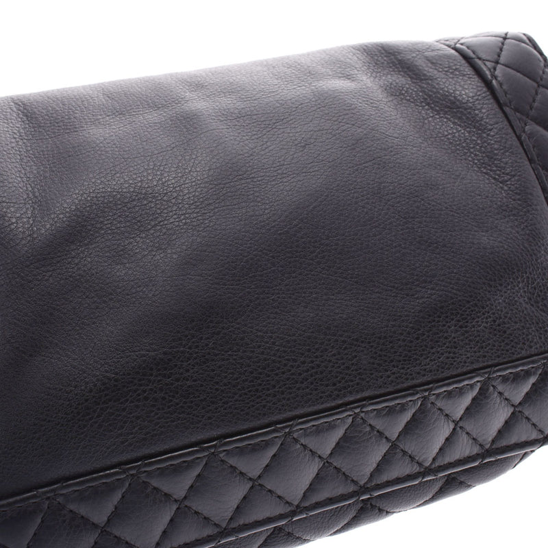 CHANEL CHANEL BOY CHANEL Chain Shoulder Bag Black x Vintage Metal Fittings Women's Lambskin Shoulder Bag Used