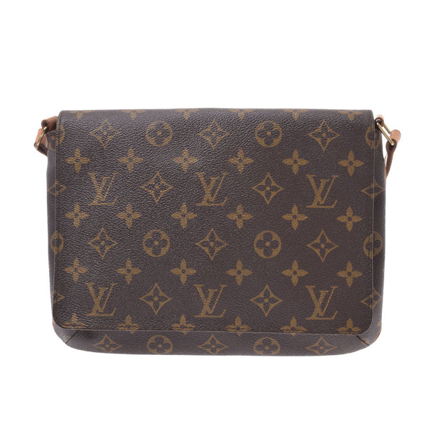 LOUIS VUITTON Louis Vuitton Musette Tango Short 14145 Brown Ladies Monogram Canvas Shoulder Bag M51257 Used