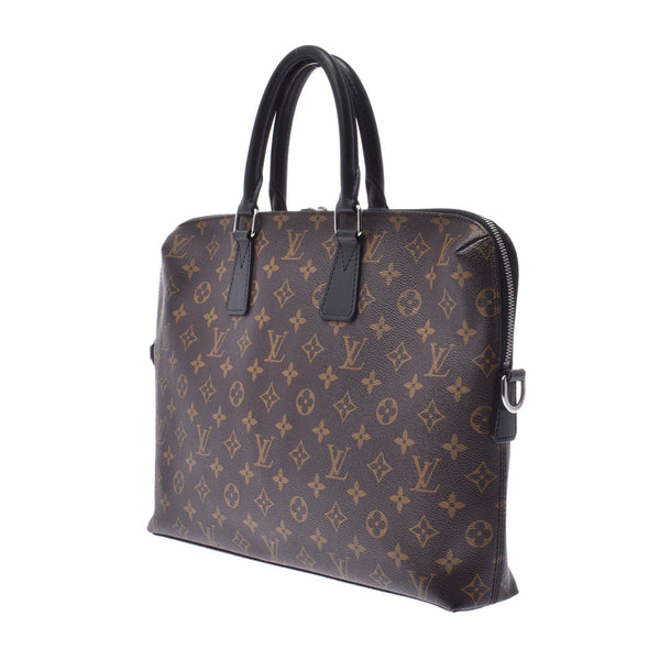 LOUIS VUITTON ルイヴィトンマカサー PDJ old model brown men monogram canvas business bag M40868 is used