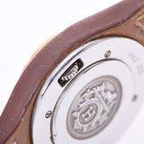 HERMES エルメスアーネ HA3.220 Lady's SS/GP/ leather watch quartz white clockface AB rank used silver storehouse