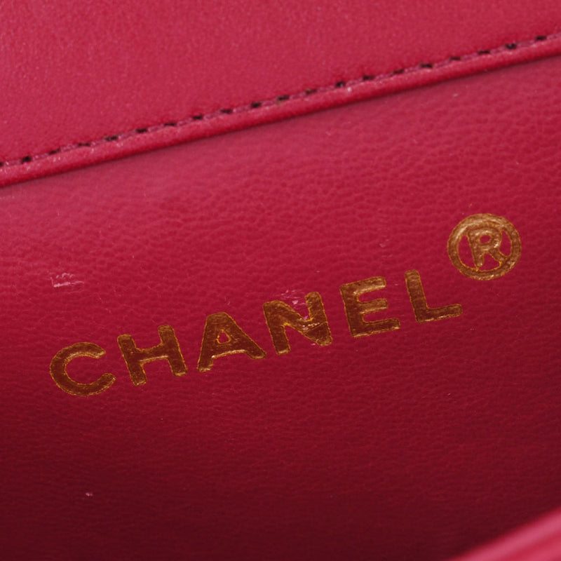 CHANEL Chanel Minimatrasse Chain Shoulder Bag Fuchsia x Gold Hardware Ladies Lambskin Shoulder Bag Used