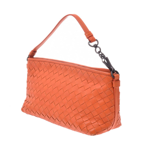 BOTTEGAVENETA Orange Women's Leather Pouch 196543 V001N 7504 Used