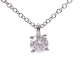 TIFFANY＆Co。蒂芙尼单石项链钻石0.21ct H-VS2-EX女士PT900 /钻石项链二手
