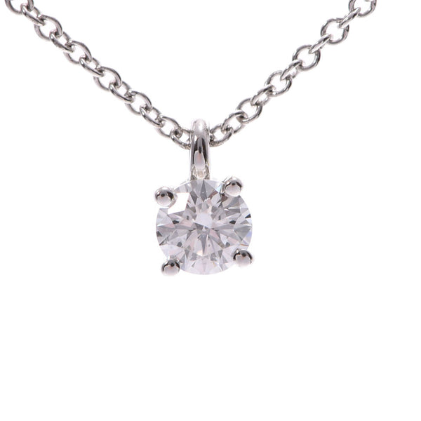 TIFFANY&Co. Tiffany Solitaire Necklace Diamond 0.21ct H-VS2-EX Ladies PT900/Diamond Necklace Used