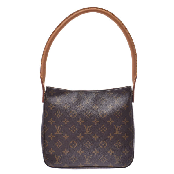 Louis Vuitton looping mm Monogram Brown Unisex Monogram canvas shoulder bag m51146 used