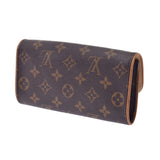 LOUIS VUITTON Louis Vuitton Pochette Twin PM 14145 Brown Unisex Monogram Canvas Shoulder Bag M51854 Used