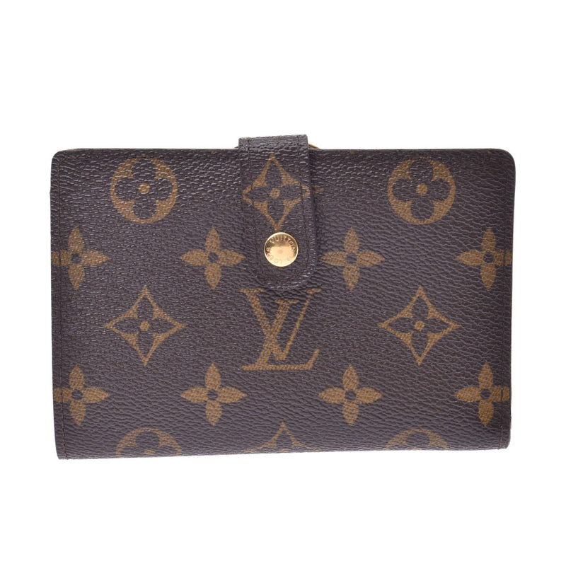 LOUIS VUITTON ルイヴィトン モノグラム ポルトフォイユ ヴィエノワ がま口タイプ ブラウン M61674 レディース モノグラムキャンバス 二つ折り財布 ABランク 中古 銀蔵