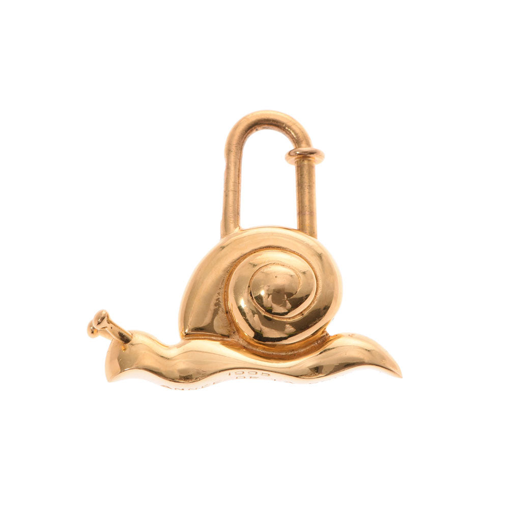 希少　HERMES カデナ　パドロック　1995年限定　カタツムリ エルメスかたつむり 1995年限定 ゴールド金具 ユニセックス