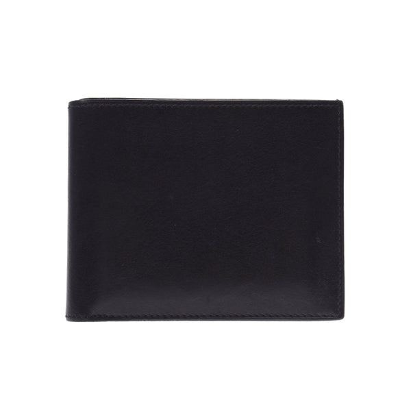 HERMES Hermes citizen twill compact black X stamped (circa 2016)men's evergreens wallet used
