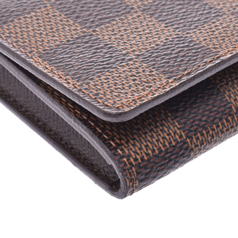 LOUIS VUITTON Louis Vuitton Damier Envelop Cult De Vigitte Card Case Brown N62920 Unisex Damier Canvas Business Card Holder A Rank Used Ginzo