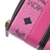 MCM M CM round fastener long wallet pink lady leather long wallet B rank used silver storehouse