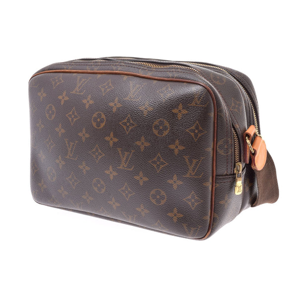 LOUIS VUITTON 路易威登记者 PM 14145 棕色金配件中性单色帆布肩包 M45254 二手