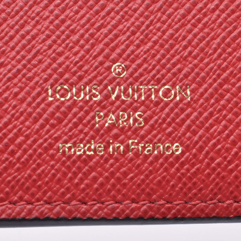 LOUIS VUITTON路易威登Damier Portofoille Victorine Rouge N41659中性Damier帆布三折式钱包B二手Ginzo