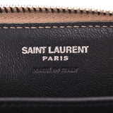 SAINT LAURENT サンローランルル ジップ コインパース 小銭入れ 
 ベージュ シルバー金具 ユニセックス カーフ コインケース
 
 中古