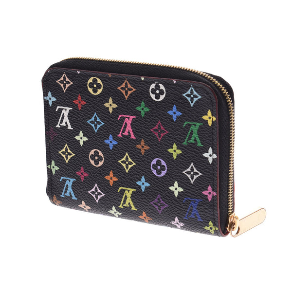 LOUIS VUITTON Louis Vuitton Zippy Coin Purse 14144 Noir Fuchsia Ladies Monogram Multicolor Coin Case M93740 Used