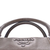 PRADA プラダ ハンドバッグ カーキ系 ユニセックス カーフ 2WAYバッグ Bランク 中古 銀蔵