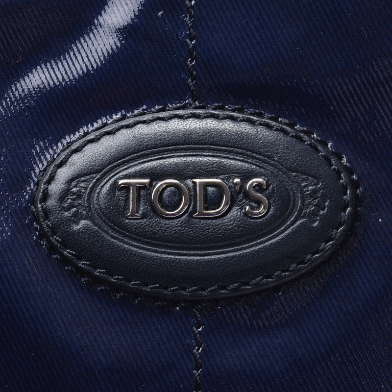 TOD’S Tods手提袋蓝色中性乙烯基皮革2WAY包二手