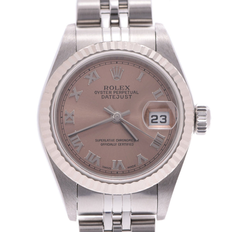 ROLEX Rolex Datejust 79174 Ladies WG/SS Watch Automatic winding Pink Roman Dial A rank used Ginzo