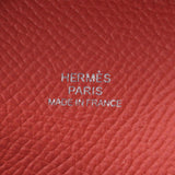 HERMES爱马仕（Hermes）巴斯蒂亚（Bastia）双色玫瑰色Eglan Tine玫瑰斋浦尔D ed刻（大约2019年）女士誓言爱普生硬币盒Shindo用过的Ginzo