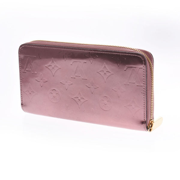 LOUIS VUITTON Louis Vuitton Verni Zippy Wallet Rose Cuibble M90487 Ladies Monogram Verni Long Wallet B Rank Used Ginzo