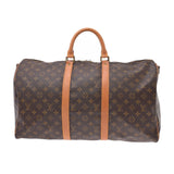 Louis Vuitton kepolel 50 Monogram Brown Unisex Monogram canvas Boston Bag