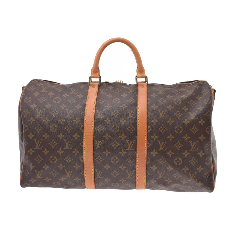 Louis Vuitton kepolel 50 Monogram Brown Unisex Monogram canvas Boston Bag