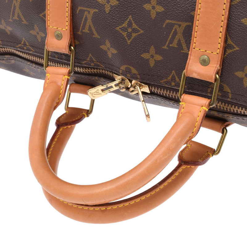 Louis Vuitton kepolel 50 Monogram Brown Unisex Monogram canvas Boston Bag