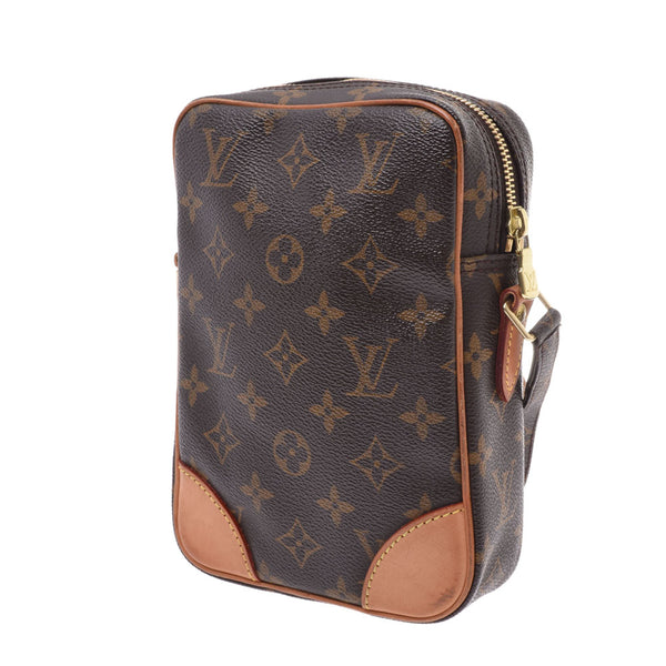 Brown unisex monogram canvas shoulder bag M45266 made in LOUIS VUITTON ルイヴィトンダヌーブ USA is used