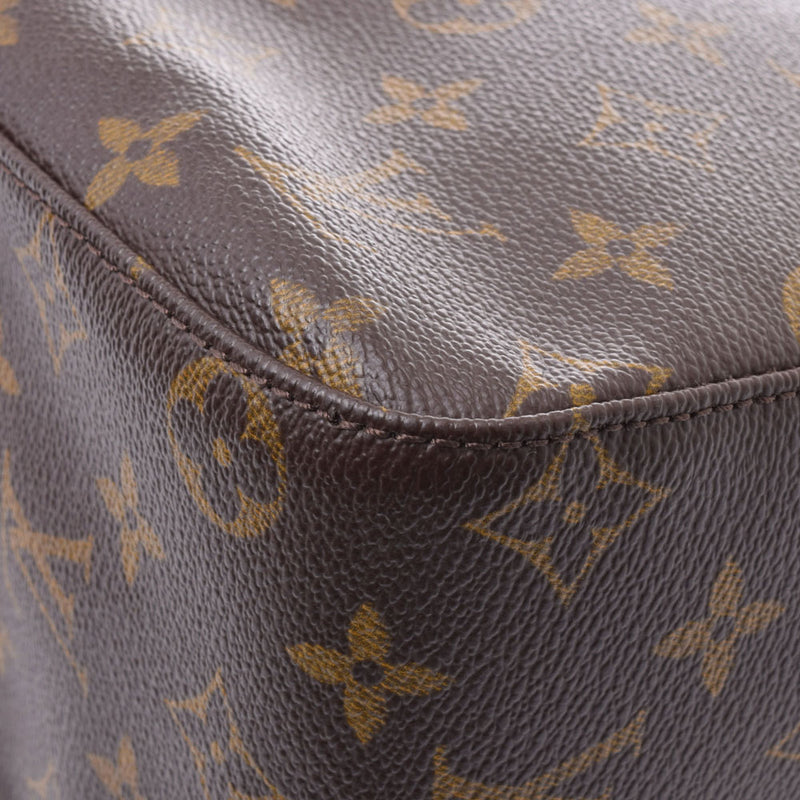 Monogram brown unisex monogram canvas shoulder bag M51146 made in LOUIS VUITTON Louis Vuitton looping MM USA is used