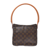 Monogram brown unisex monogram canvas shoulder bag M51146 made in LOUIS VUITTON Louis Vuitton looping MM USA is used