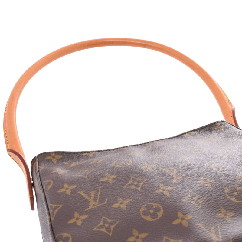 Monogram brown unisex monogram canvas shoulder bag M51146 made in LOUIS VUITTON Louis Vuitton looping MM USA is used