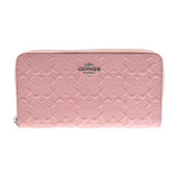 COACH Coach Signature Round Zipper Wallet Outlet Pink F54805 Ladies Enamel Wallet Shindo Used Ginzo