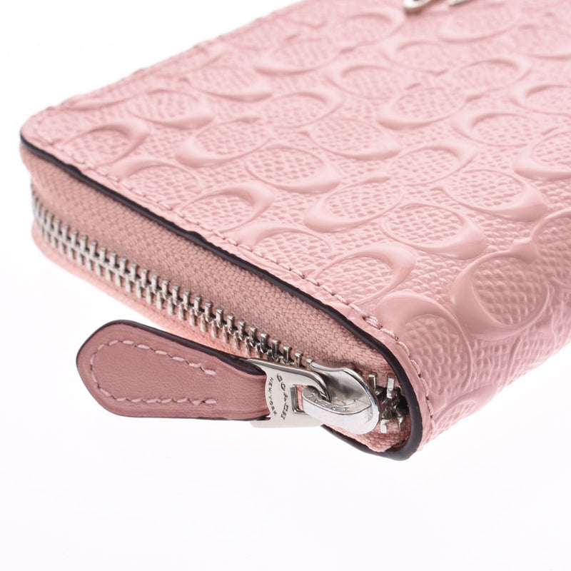 COACH Coach Signature Round Zipper Wallet Outlet Pink F54805 Ladies Enamel Wallet Shindo Used Ginzo