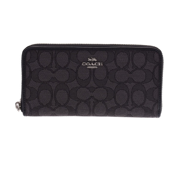 COACH coaching staff, Round Fassner, wallet, Outlet, F54633, Ladies, Canvas long wallet, purse, used, chustic, chonzo.