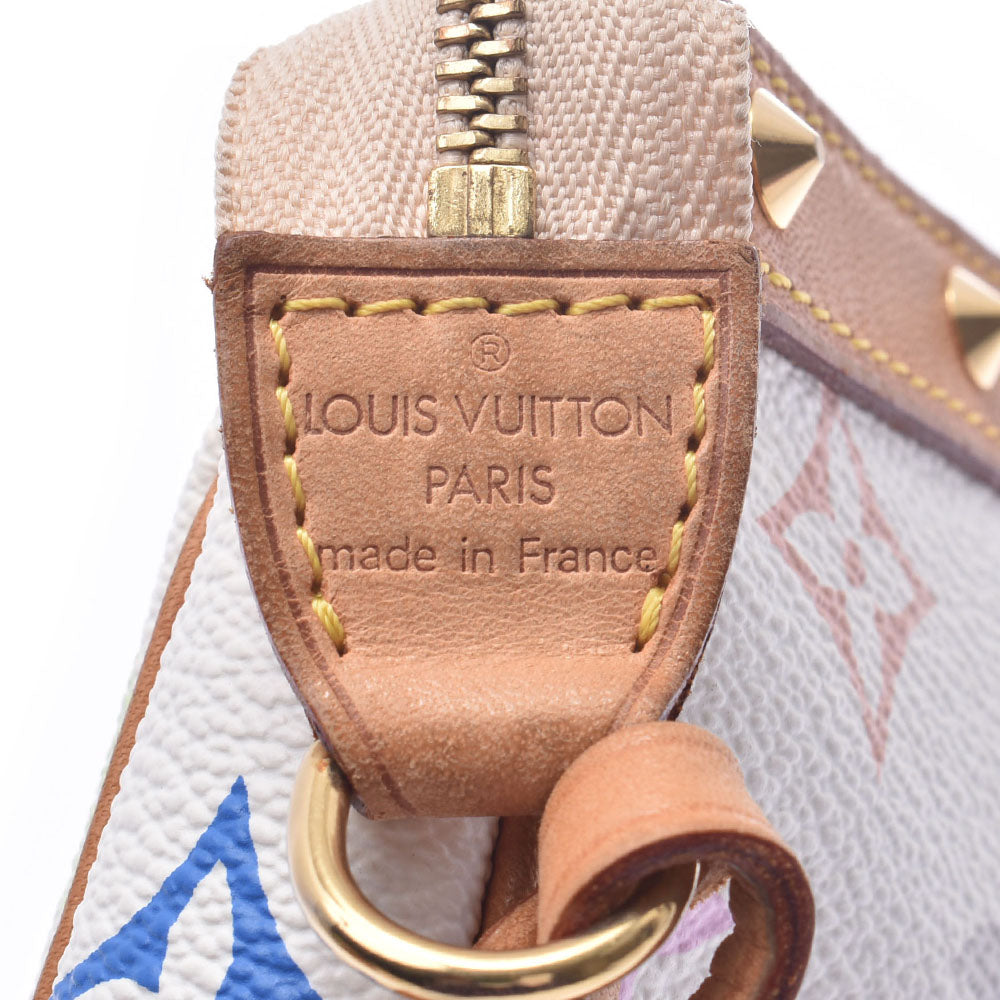 LOUIS VUITTON ルイヴィトン マルチカラー 白(ブロン) M92649 レディース モノグラムマルチカラー アクセサリーポーチ Bランク  中古 - Thebuildteam