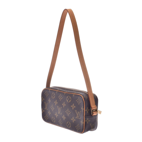 LOUIS VUITTON Louis Vuitton monogram pochette protagonist brown M51183 unisex monogram canvas handbag B rank used silver storehouse