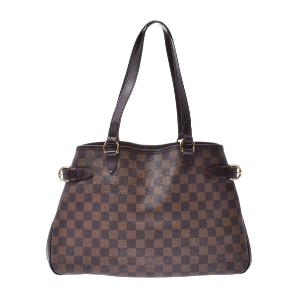 LOUIS VUITTON路易威登Damier Batignolles Horizo​​ntal SP Order棕色N48179女士Damier帆布手提袋B等级二手Ginzo