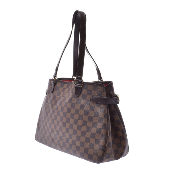 LOUIS VUITTON路易威登Damier Batignolles Horizo​​ntal SP Order棕色N48179女士Damier帆布手提袋B等级二手Ginzo