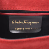 Salvatore Ferragamo Ferragamo Gantini Red Ladies Suede Shoulder Bag B Rank Used Ginzo